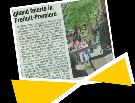 Marcus-Marr-BigBand feierte in Bamberg furiose Freiluft-Premiere